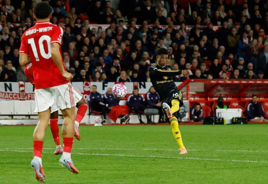 Amad Diallo ghi siêu phẩm giúp Man Utd cầm hoà Nottingham Forest 2-2 ở vòng 10 Ngoại hạng Anh. man-utd.jpg