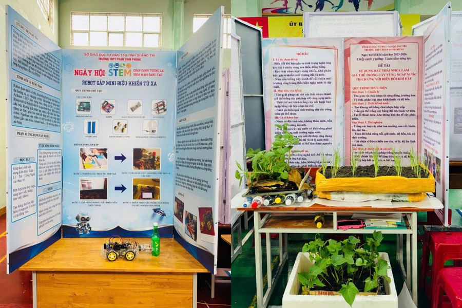 Các mô hình thu hút sự quan tâm của thầy cô và học sinh trong trường. hinh-4-1.jpg