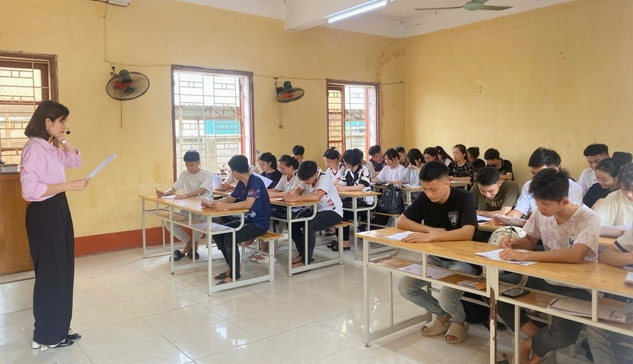 Giờ học tại Trường THPT Lam Kinh (Thanh Hóa). Ảnh: NTCC