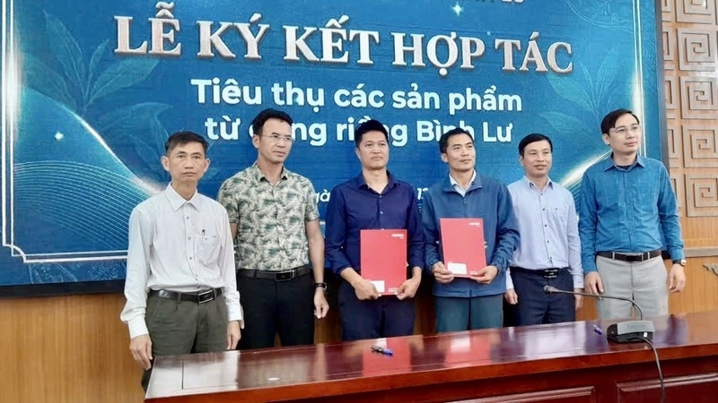 Lễ ký kết góp phần đảm bảo đầu ra bền vững cho người dân. Ảnh: CTV.