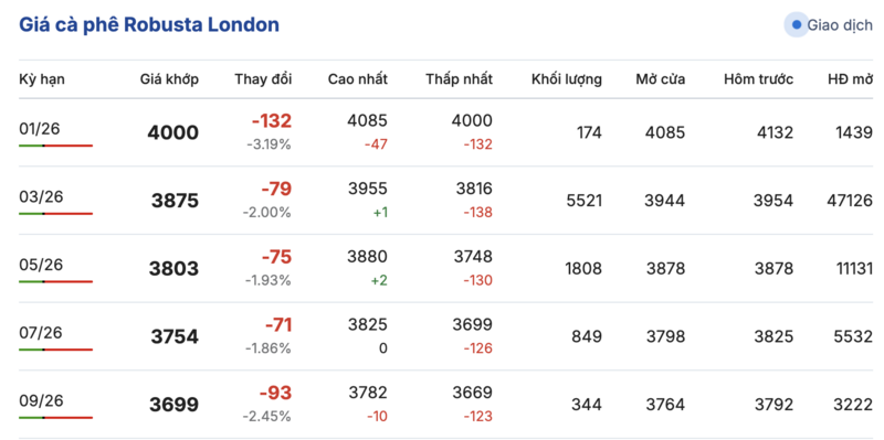 Giá cà phê hôm nay 6/1/2026: Tăng nhẹ 100 đồng/kg - 1