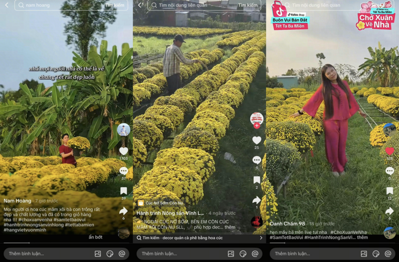 Các nhà sáng tạo nội dung cùng thực hiện video lan toả về chương trình và kêu gọi người tiêu dùng mua hoa.X