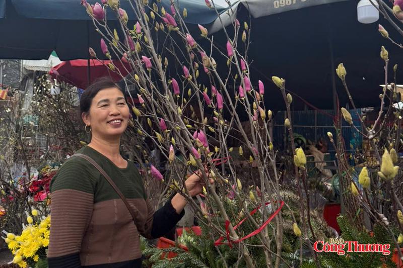 Hoa mộc lan nhập khẩu được ưa chuộng dịp tết Bính Ngọ 2026. Ảnh: Nguyễn Thanh