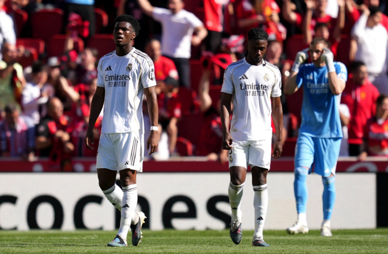 Real Madrid trắng tay trong chuyến làm khách đến sân của Mallorca. Ảnh: Reuters.