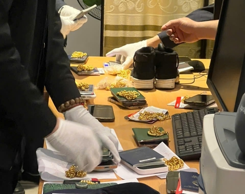 Trong tháng 4/2026, lực lượng Hải quan phát hiện nhiều vụ vận chuyển vàng trái phép. Ảnh: TB