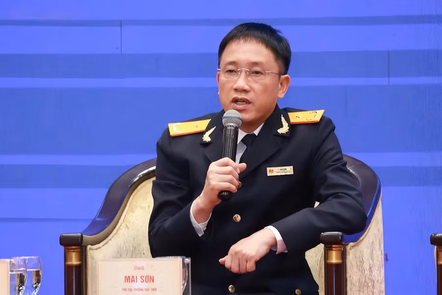 Ông Mai Sơn, Phó Cục trưởng Cục Thuế chia sẻ tại phiên toạ đàm chính sách 4.jpg