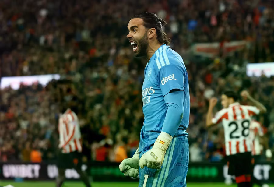 Thủ môn David Raya đã có trận đấu xuất sắc giúp Arsenal rời sân Sunderland với 3 điểm trọn vẹn. Ảnh: Reuters. arsenal-2.jpg
