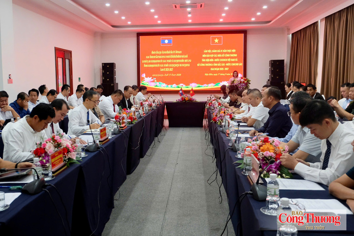 Sở Công Thương tỉnh Điện Biên và Sở Công Thương 6 tỉnh Bắc Lào làm việc đánh giá 1 năm thực hiện biên bản hợp tác giai đoạn 2025-2027.