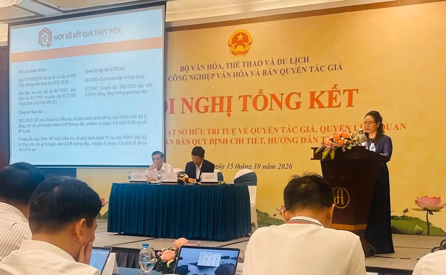 Bà Phạm Thị Kim Oanh - Phó Cục trưởng Cục Công nghiệp văn hóa và Bản quyền tác giả. ai.jpg